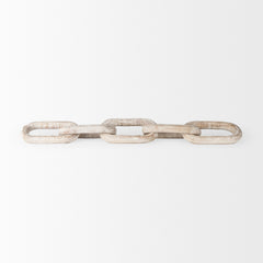 Alix Beige Wooden Link Chain Decorative Object - Ornate Home