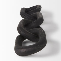 Alix Black Wood Link Chain Decorative Object - Ornate Home