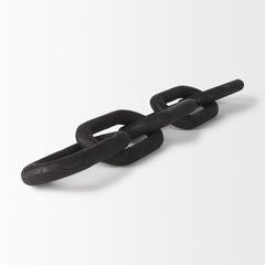 Alix Black Wood Link Chain Decorative Object - Ornate Home