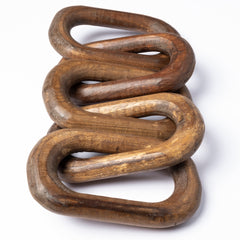 Alix Brown Wooden Hand-Made 5 Link Chain - Ornate Home