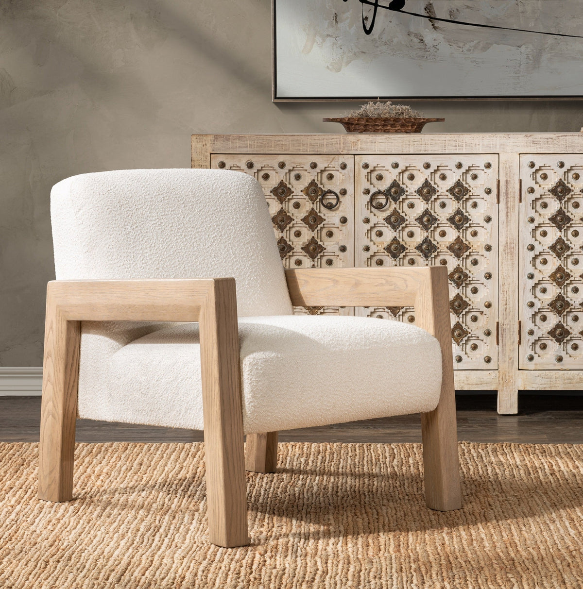 Aliza Ivory Accent Chair