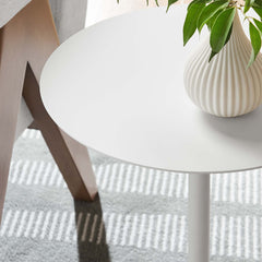 Aliza Round White Marble Side Table - Ornate Home