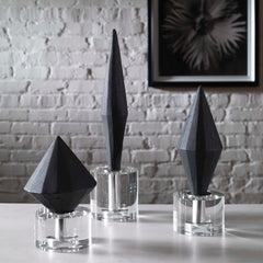Alize Black Sculptures (Set of 3) - Ornate Home