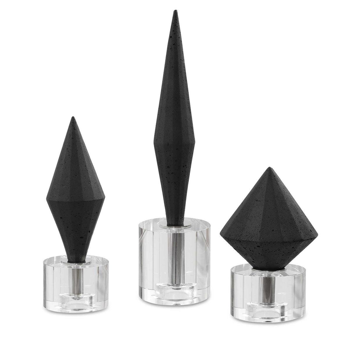 Alize Black Sculptures (Set of 3) - Ornate Home