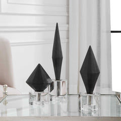 Alize Black Sculptures (Set of 3) - Ornate Home