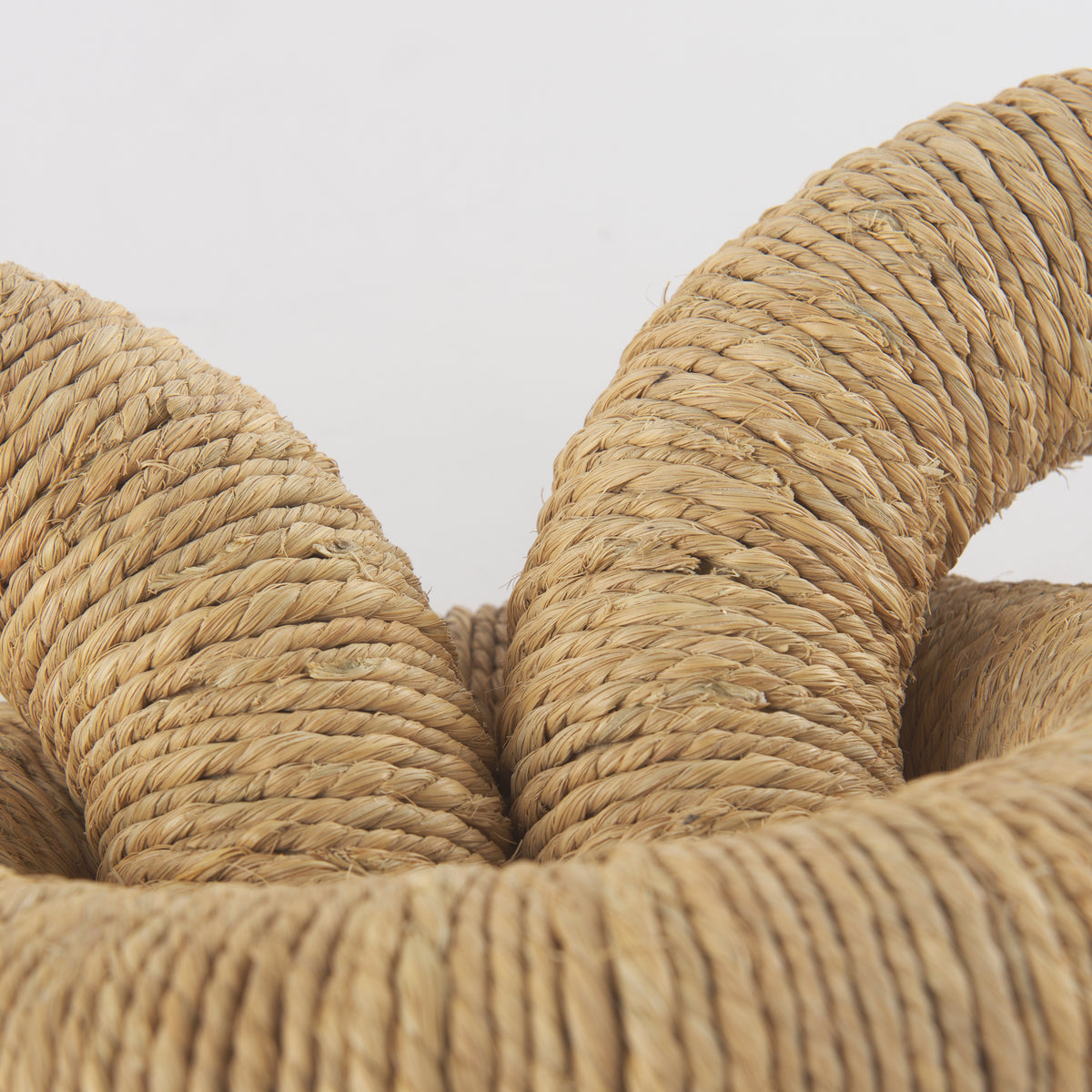 Alize Natural Jute Wrapped Solid Wood Circular Chain Link Decorative Object - Ornate Home