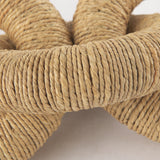 Alize Natural Jute Wrapped Solid Wood Circular Chain Link Decorative Object - Ornate Home