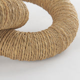 Alize Natural Jute Wrapped Solid Wood Circular Chain Link Decorative Object - Ornate Home