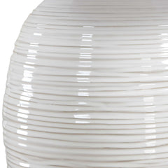Alkman White Glaze Table Lamp - Ornate Home