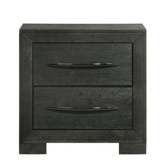 Allan Black 2-Drawer Nightstand - Ornate Home