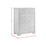 Allan Black 4-Piece Queen Bedroom Set with 2 Nightstands & Chest - Ornate Home