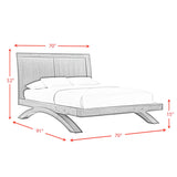 Allan Black 4-Piece Queen Bedroom Set with 2 Nightstands & Dresser - Ornate Home