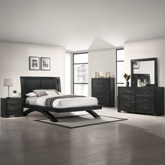 Allan Black 5-Piece Full Panel Bedroom Set