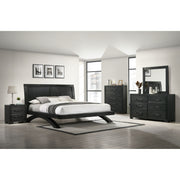 Allan Black 5-Piece King Panel Bedroom Set - Ornate Home