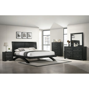 Allan Black 5-Piece King Panel Bedroom Set - Ornate Home