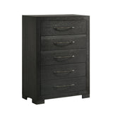 Allan Black 5-Piece King Panel Bedroom Set - Ornate Home