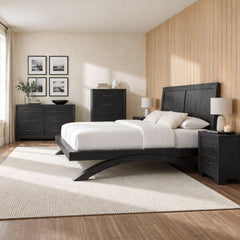 Allan Black 5-Piece Queen Bedroom Set - Ornate Home