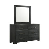Allan Black Dresser & Mirror Set - Ornate Home