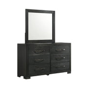Allan Black Dresser & Mirror Set - Ornate Home