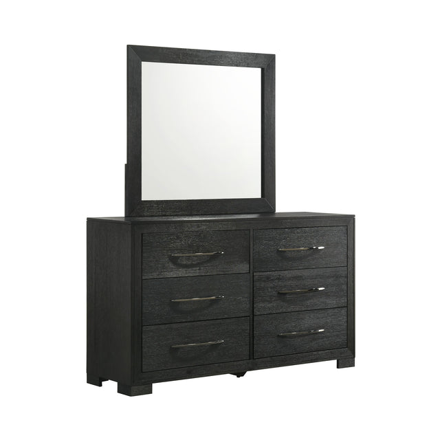 Allan Black Dresser & Mirror Set - Ornate Home