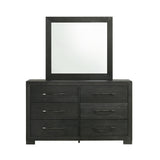 Allan Black Dresser & Mirror Set - Ornate Home
