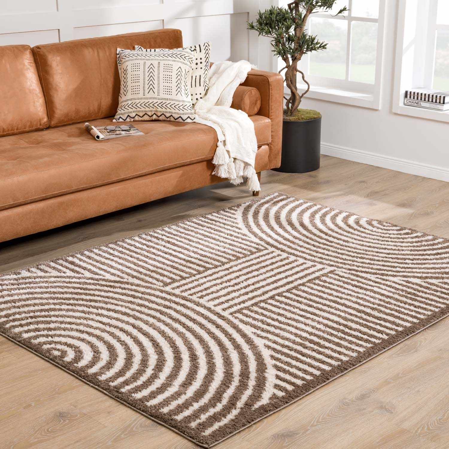 Allard Brown Washable Area Rug - Ornate Home