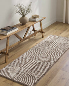 Allard Brown Washable Area Rug - Ornate Home