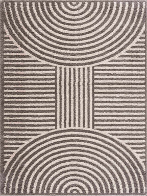 Allard Charcoal Washable Area Rug - Ornate Home