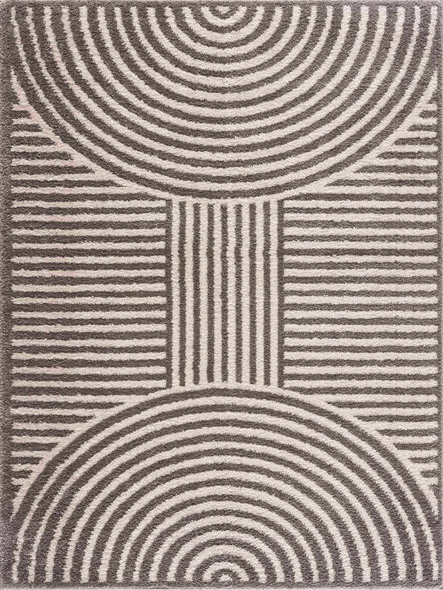 Allard Charcoal Washable Area Rug - Ornate Home