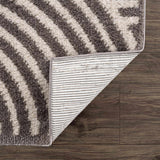 Allard Charcoal Washable Area Rug - Ornate Home