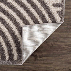 Allard Charcoal Washable Area Rug - Ornate Home