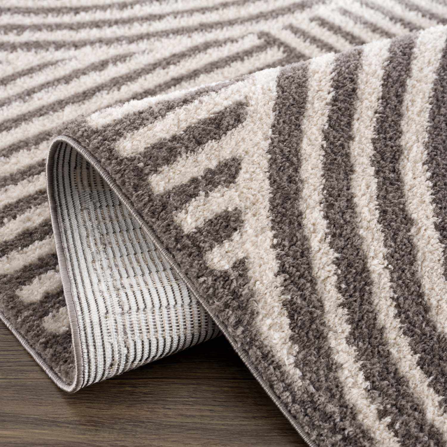 Allard Charcoal Washable Area Rug - Ornate Home