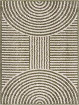 Allard Green Washable Area Rug - Ornate Home