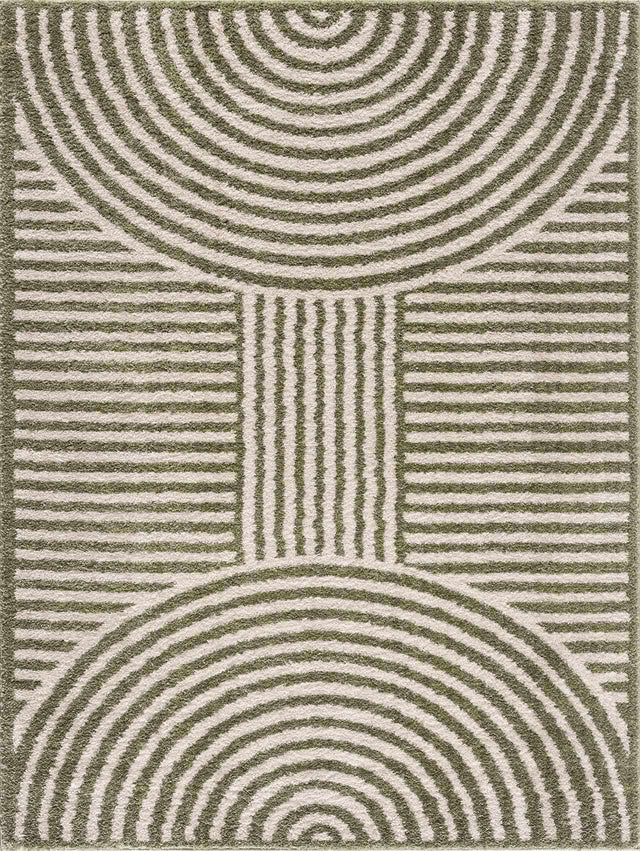 Allard Green Washable Area Rug - Ornate Home