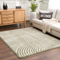 Allard Green Washable Area Rug - Ornate Home