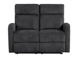 Allen Dark Gray Double Reclining Loveseat - Ornate Home