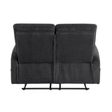 Allen Dark Gray Double Reclining Loveseat - Ornate Home