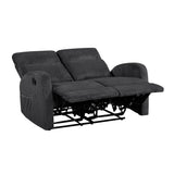 Allen Dark Gray Double Reclining Loveseat - Ornate Home