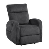 Allen Dark Gray Reclining Chair - Ornate Home