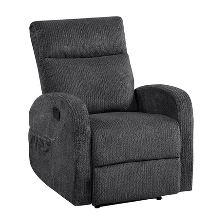 Allen Dark Gray Reclining Chair - Ornate Home