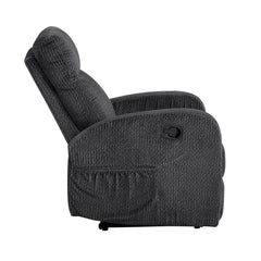 Allen Dark Gray Reclining Chair - Ornate Home