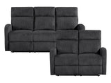 Allen Dark Gray Sofa and Loveseat - Ornate Home