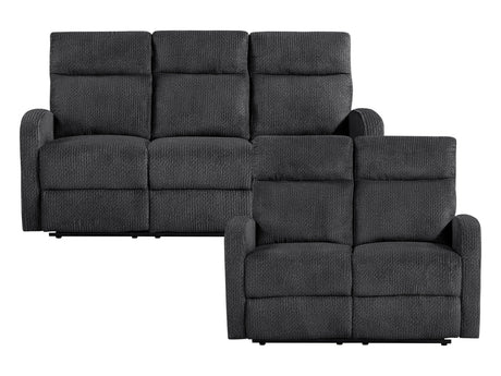 Allen Dark Gray Sofa and Loveseat - Ornate Home
