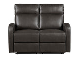 Allen Espresso Double Reclining Loveseat - Ornate Home