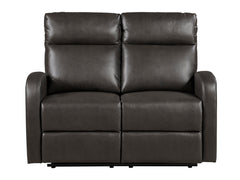 Allen Espresso Double Reclining Loveseat - Ornate Home
