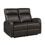 Allen Espresso Double Reclining Loveseat - Ornate Home