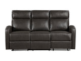 Allen Espresso Double Reclining Sofa - Ornate Home