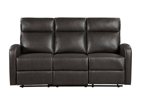 Allen Espresso Double Reclining Sofa - Ornate Home