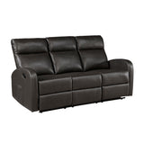 Allen Espresso Double Reclining Sofa - Ornate Home