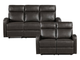 Allen Espresso Sofa and Loveseat - Ornate Home